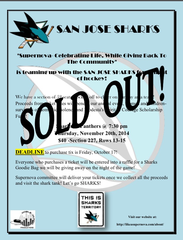 SOLD OUT SHARKS FLYER
